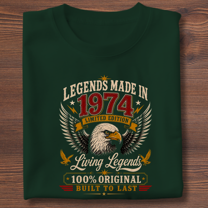 Legends Made In  Limited Edition Birthday Tee 1971-1991