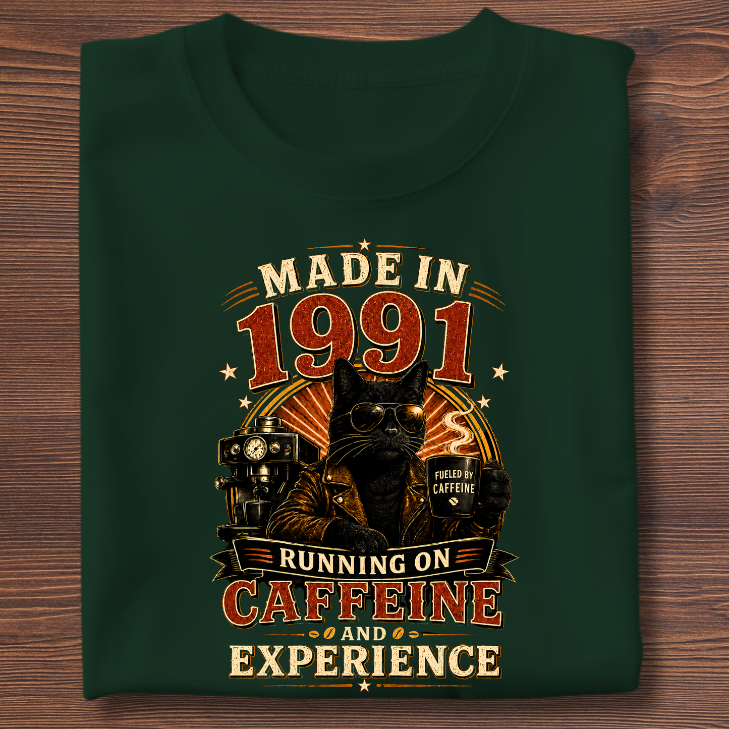 Running On Caffeine & Experience Tee · 1971-1991