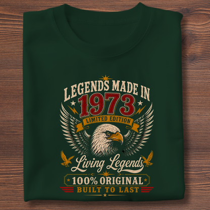 Legends Made In  Limited Edition Birthday Tee 1971-1991