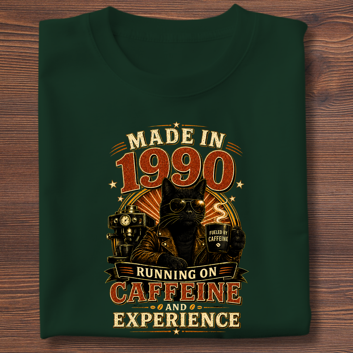 Running On Caffeine & Experience Tee · 1971-1991