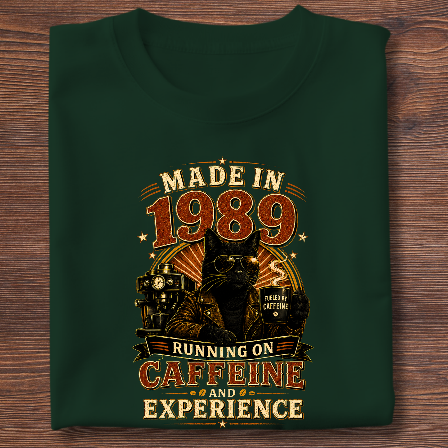Running On Caffeine & Experience Tee · 1971-1991