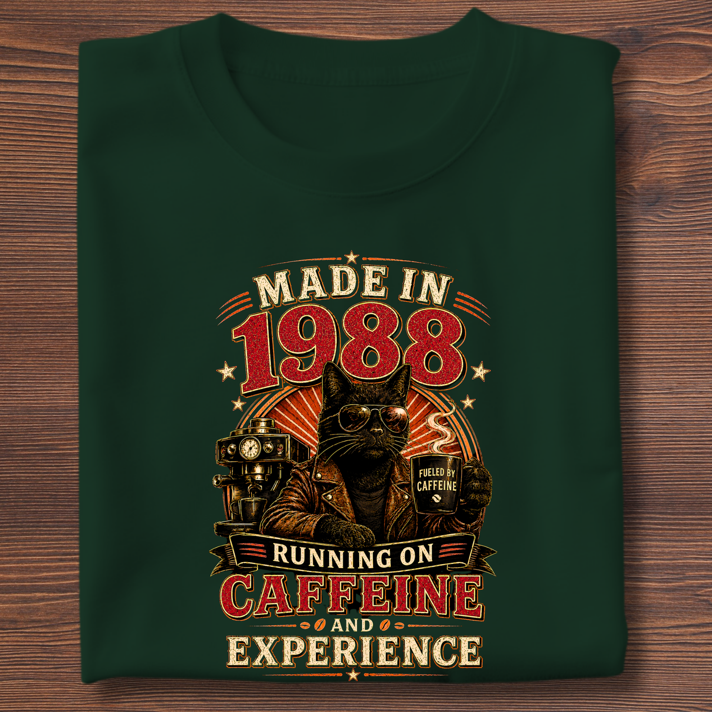 Running On Caffeine & Experience Tee · 1971-1991