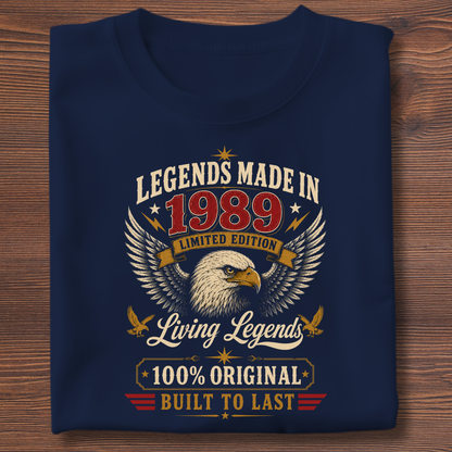 Legends Made In  Limited Edition Birthday Tee 1971-1991
