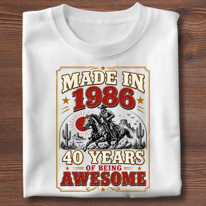 Made In Vintage Tee · Years Of Being Awesome | 1971-1991