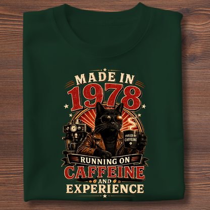 Running On Caffeine & Experience Tee · 1971-1991