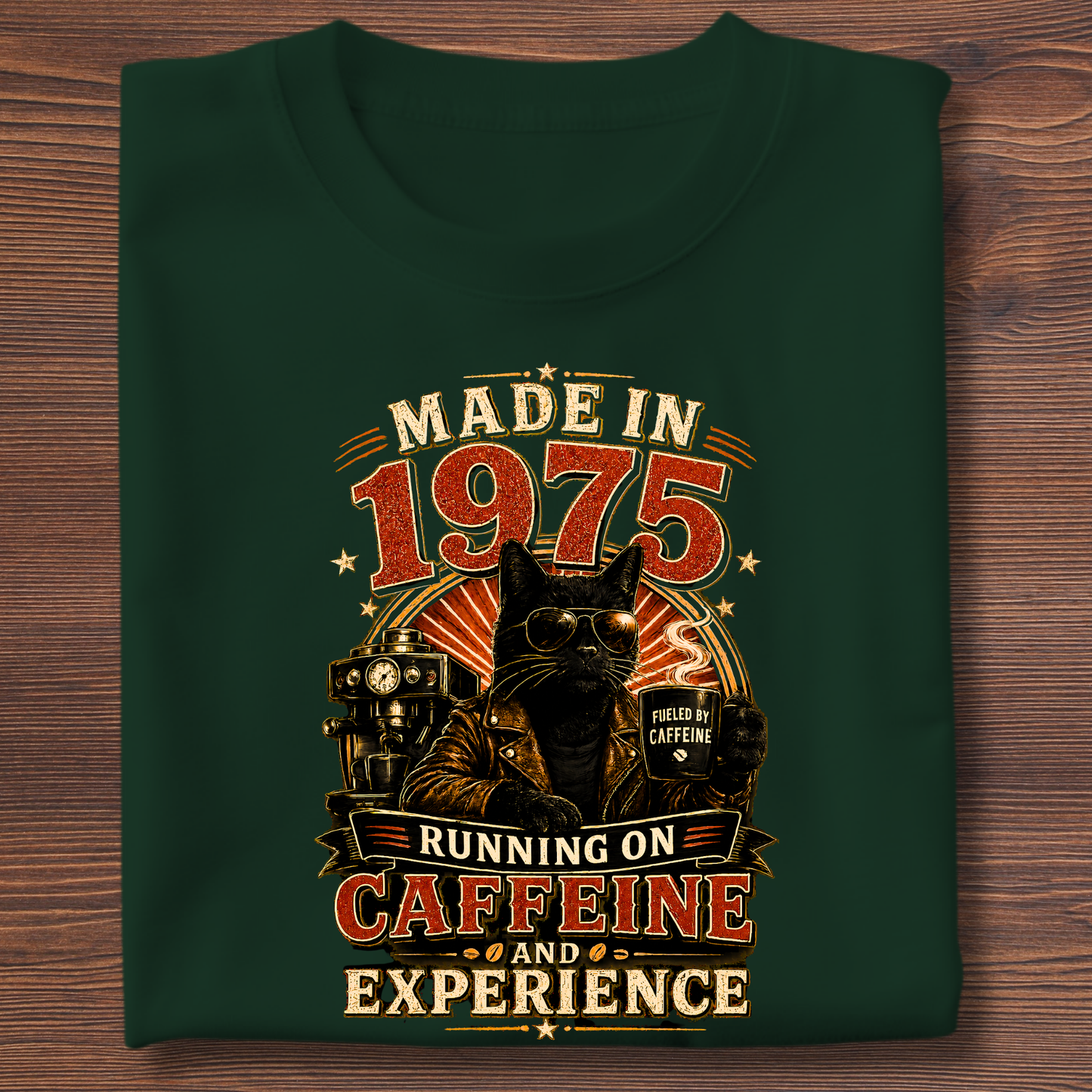 Running On Caffeine & Experience Tee · 1971-1991