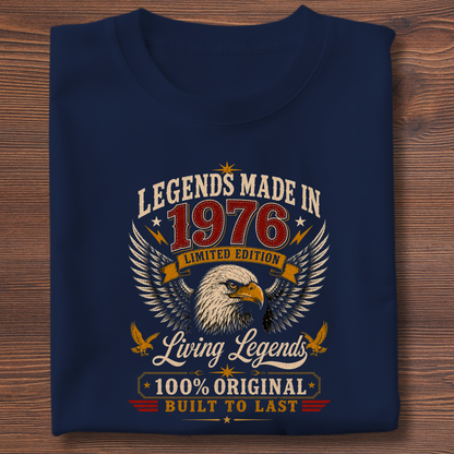 Legends Made In  Limited Edition Birthday Tee 1971-1991