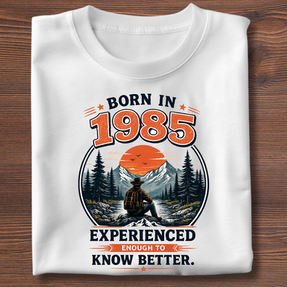 Born In Vintage Birthday T-Shirt | Years 1971-1991