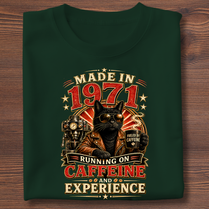 Running On Caffeine & Experience Tee · 1971-1991