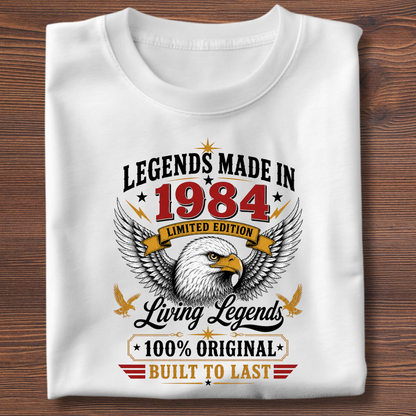Legends Made In  Limited Edition Birthday Tee 1971-1991