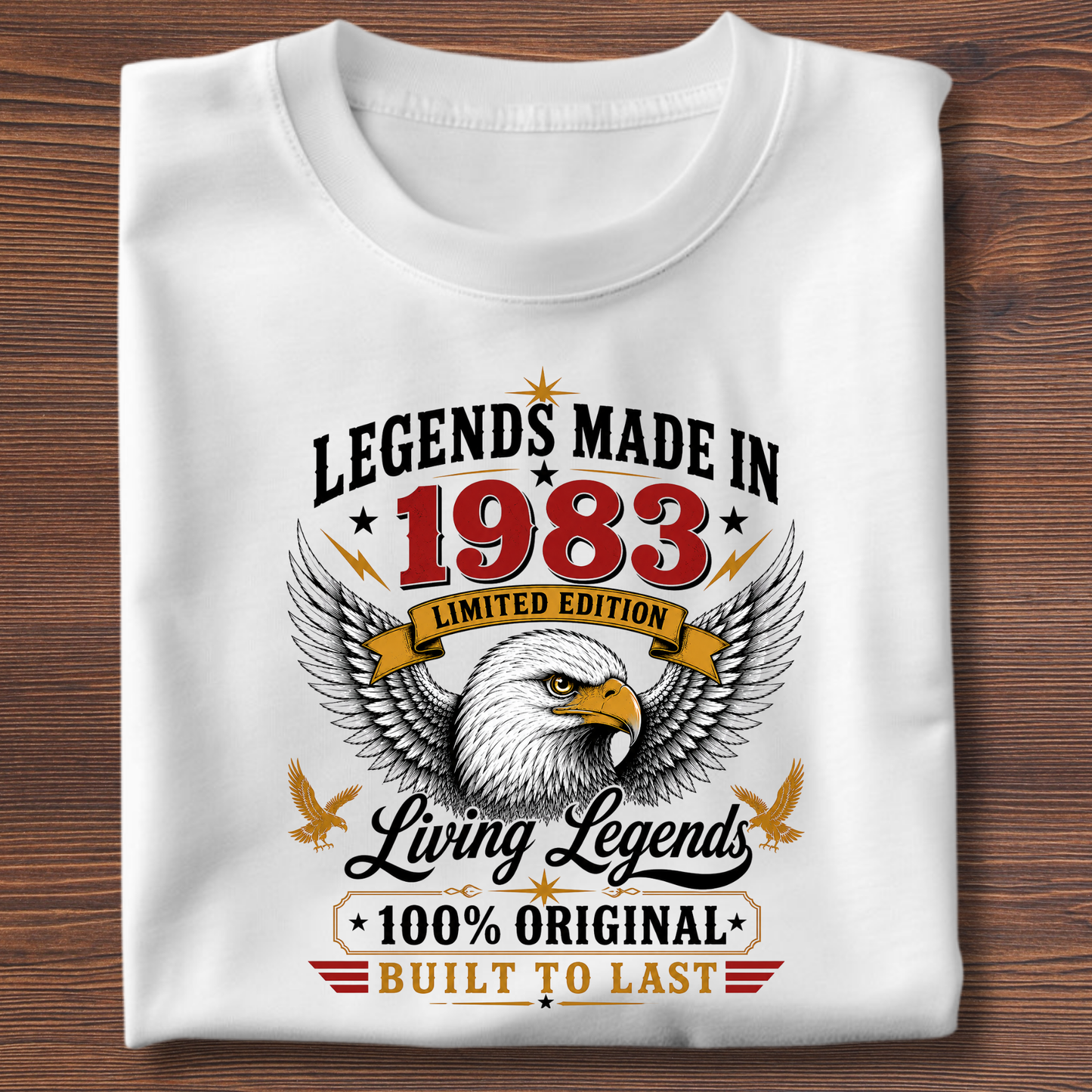 Legends Made In  Limited Edition Birthday Tee 1971-1991