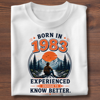 Born In Vintage Birthday T-Shirt | Years 1971-1991