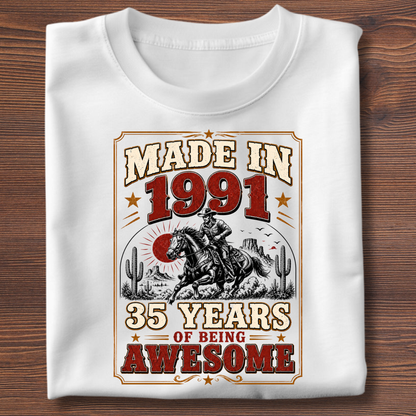 Made In Vintage Tee · Years Of Being Awesome | 1971-1991