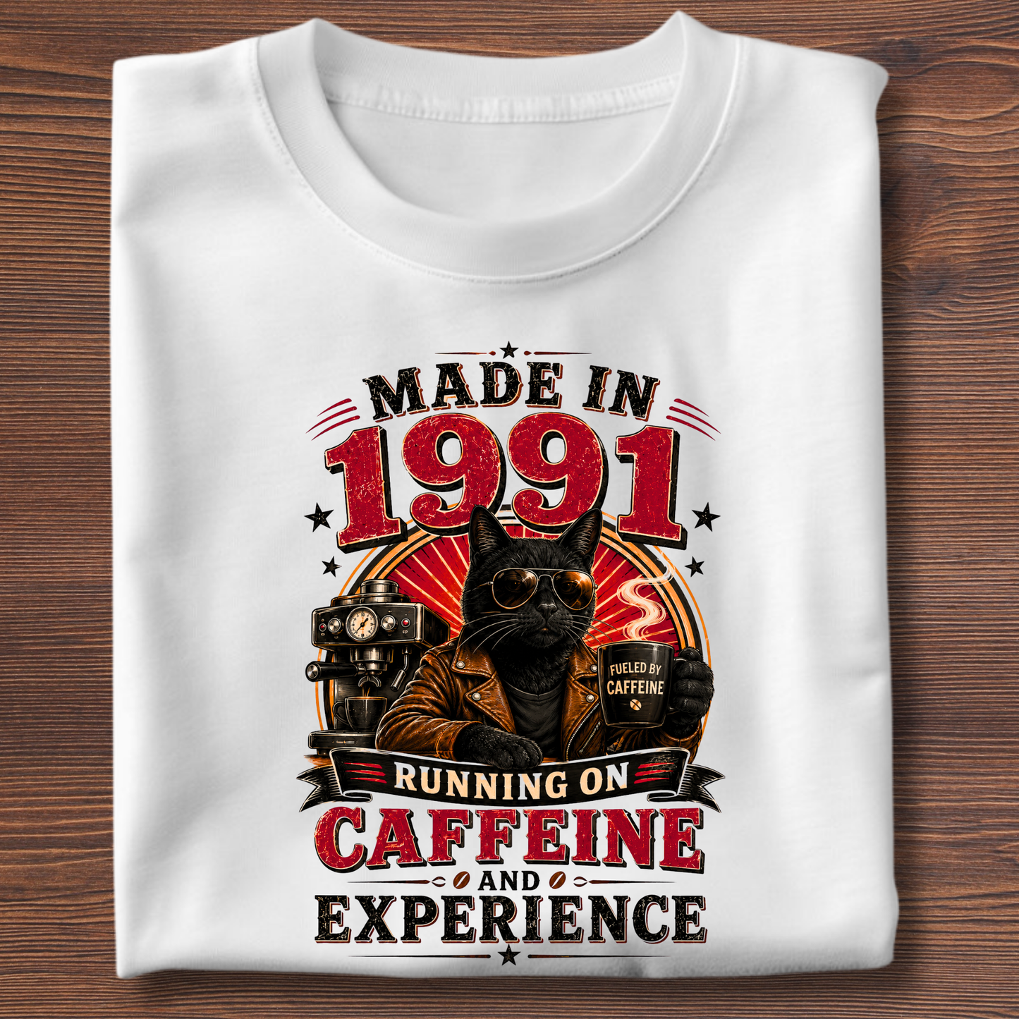 Running On Caffeine & Experience Tee · 1971-1991