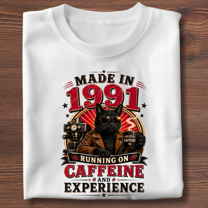 Running On Caffeine & Experience Tee · 1971-1991