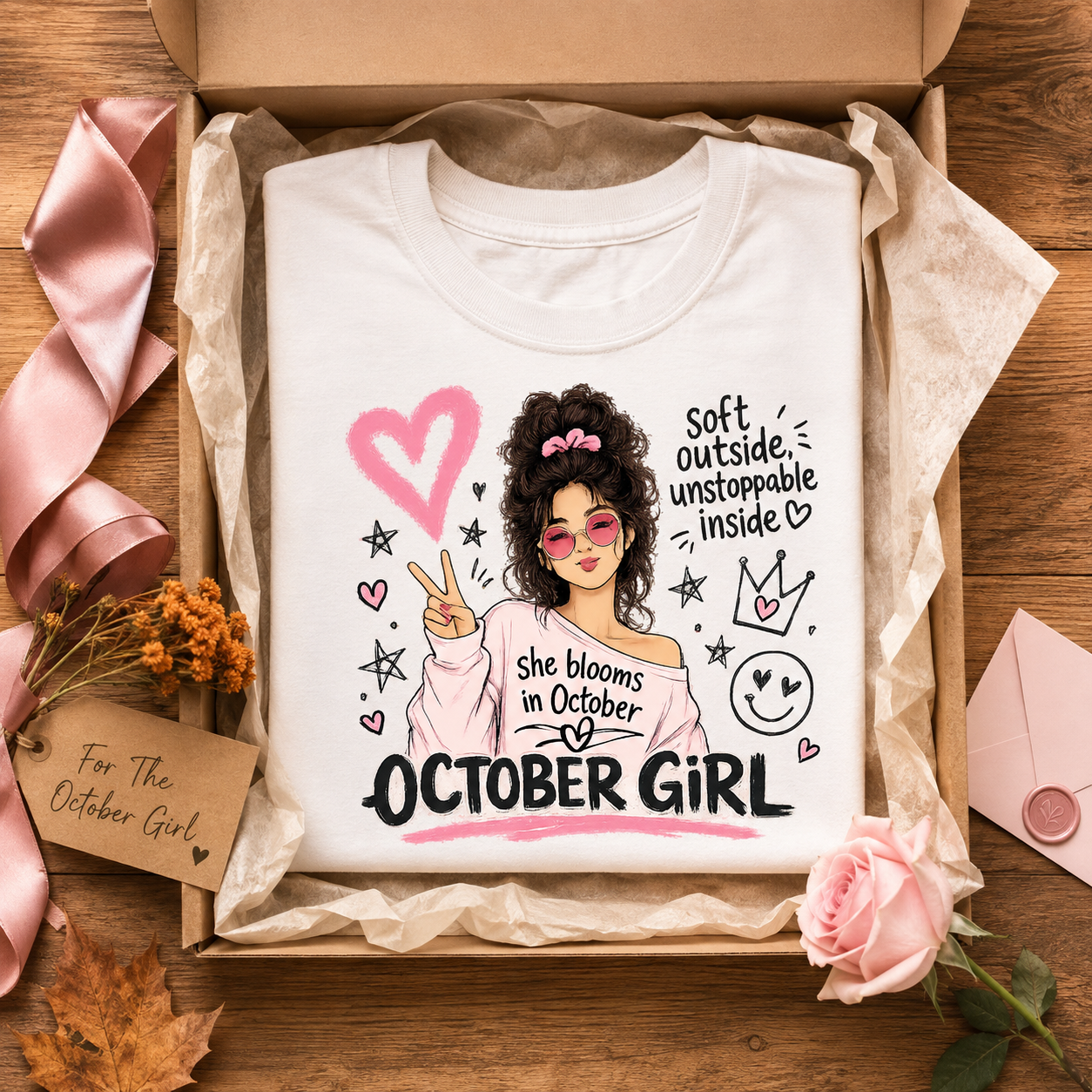 October Girl Tee | Soft & Unstoppable