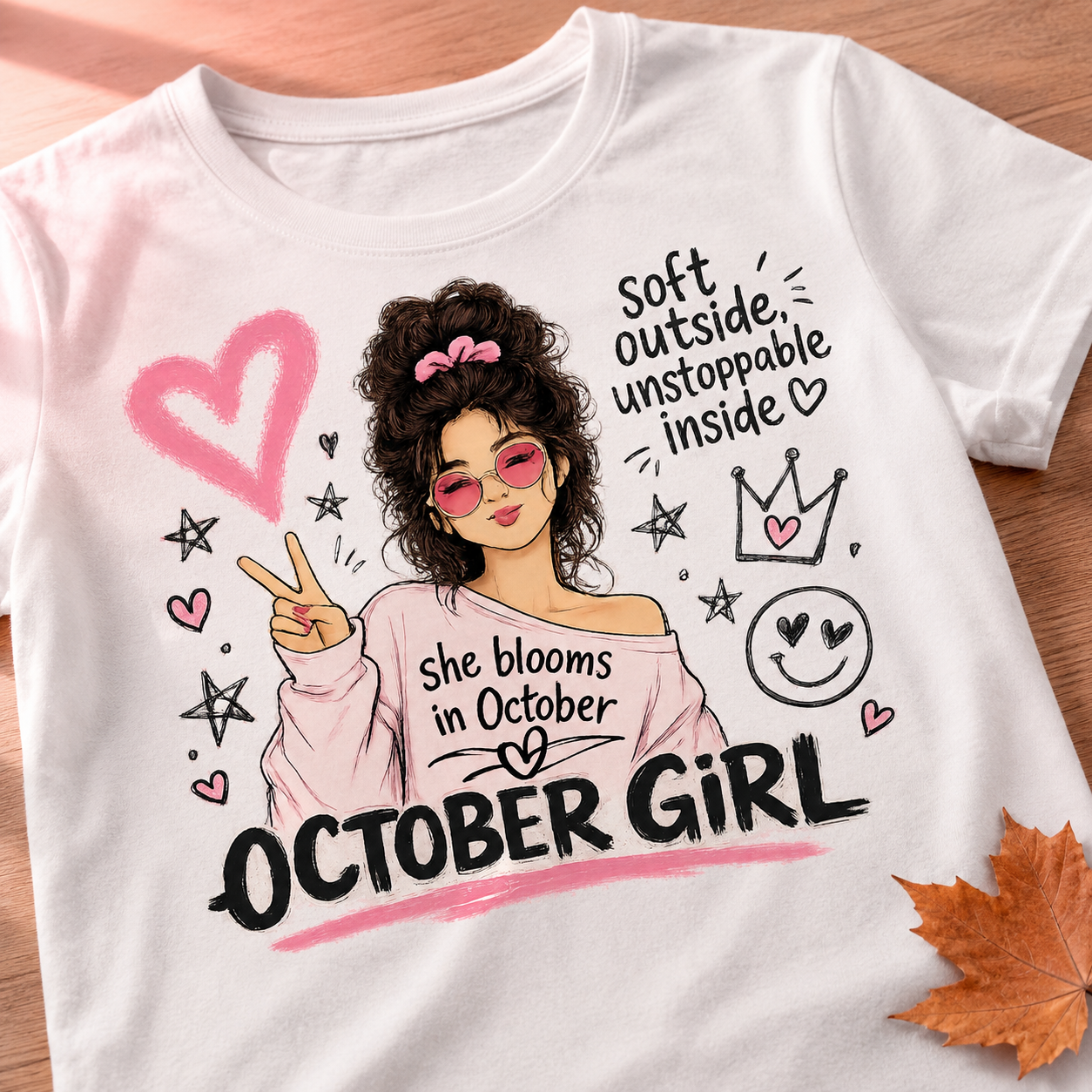 October Girl Tee | Soft & Unstoppable