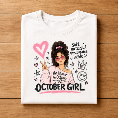 October Girl Tee | Soft & Unstoppable