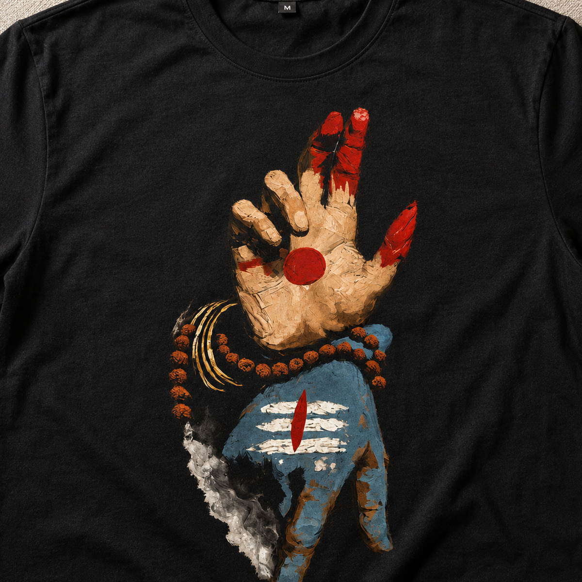 Shiva Parvati Mudra Tee — hand-drawn mudra artwork
