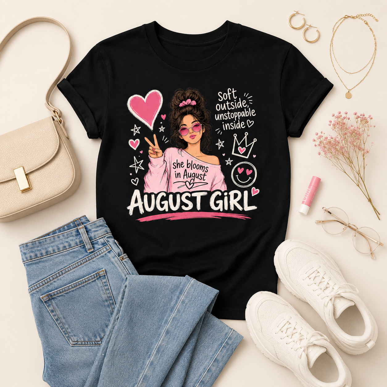 August Girl Tee | Soft & Unstoppable