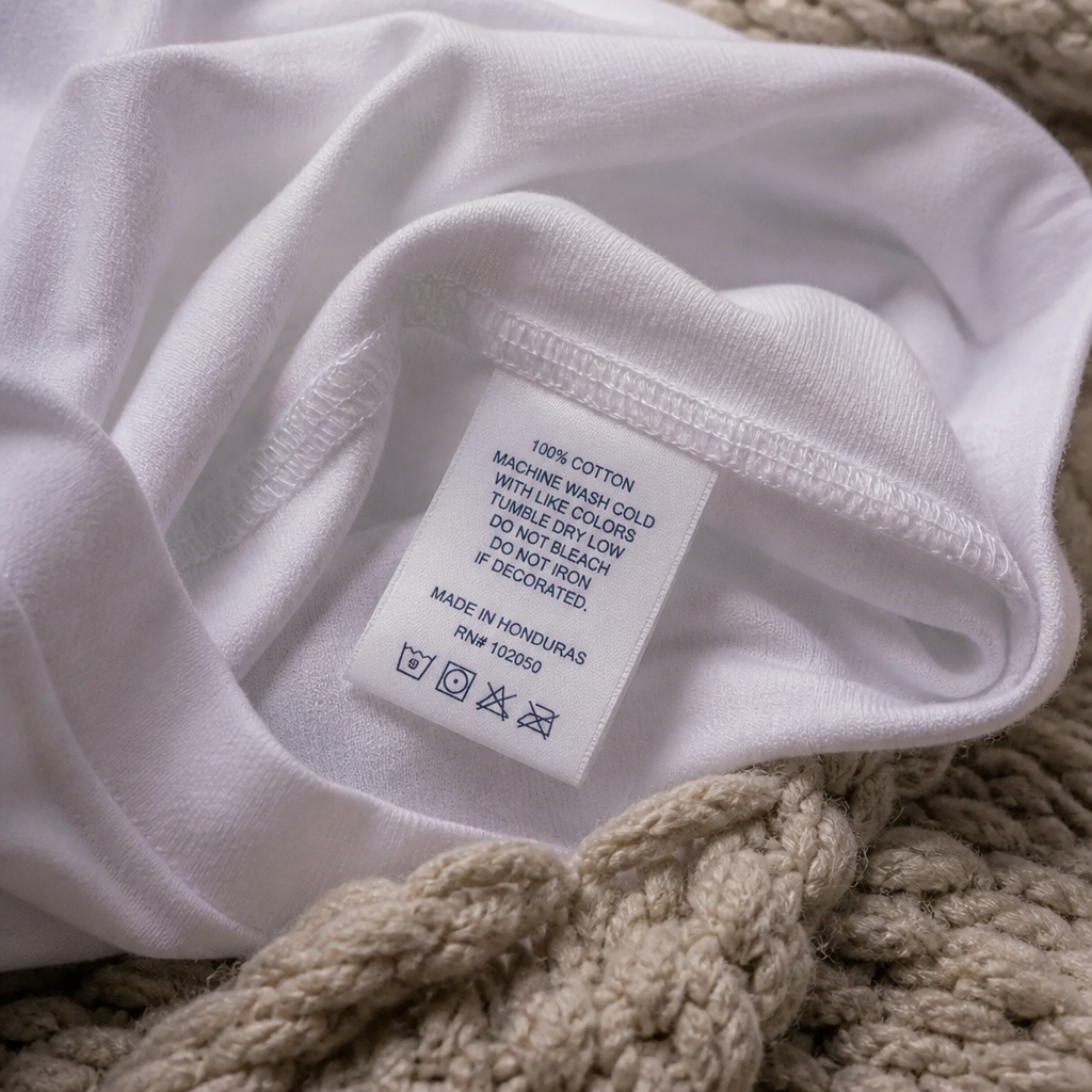 Premium cotton tee texture detail
